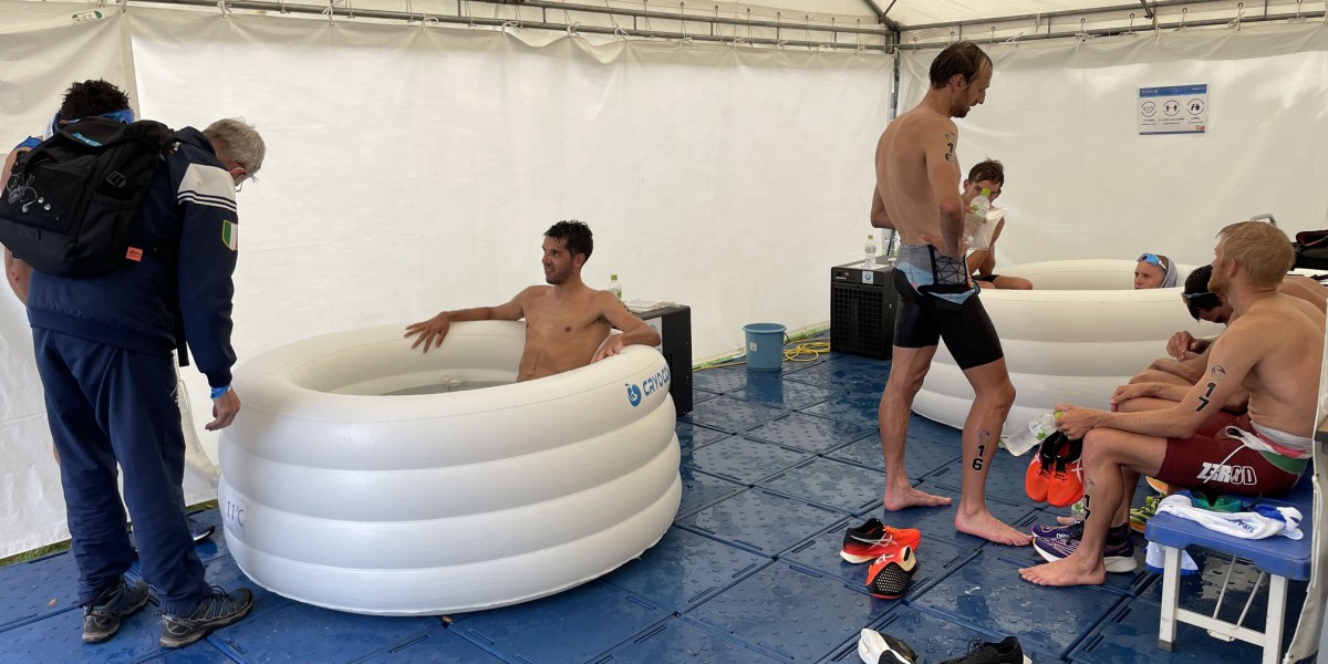 2022ワールドトライアスロン横浜大会にアイスバスを設置